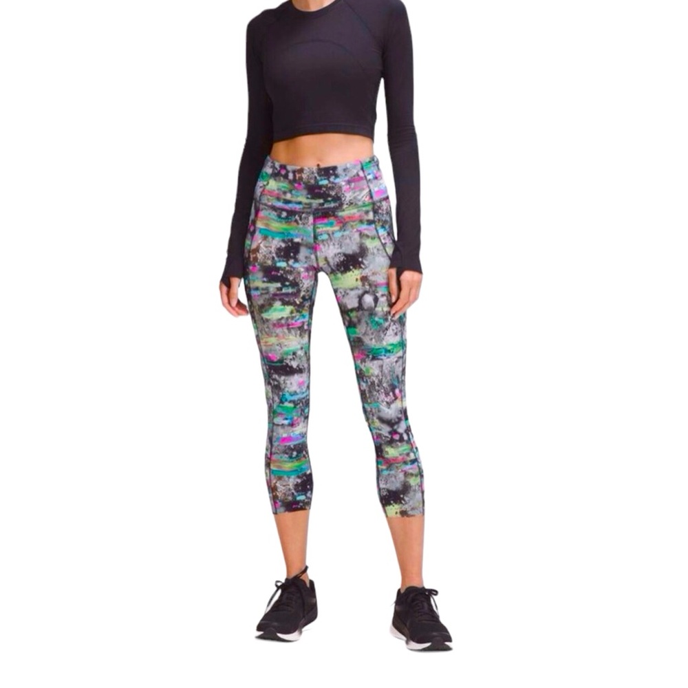 Lululemon Fast & Free HR Tight 25” *Pockets Leggings Women Color Multi Size 2